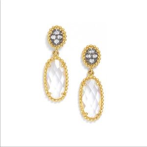 Beautiful Freida Rothman oval drop earrings